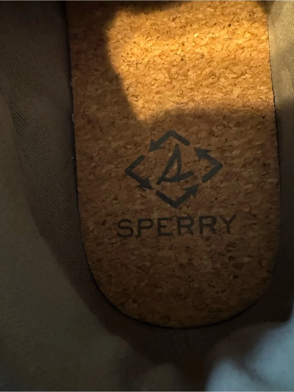 Sperry Cork-Insole Slip-On Shoes in Tan and Brown